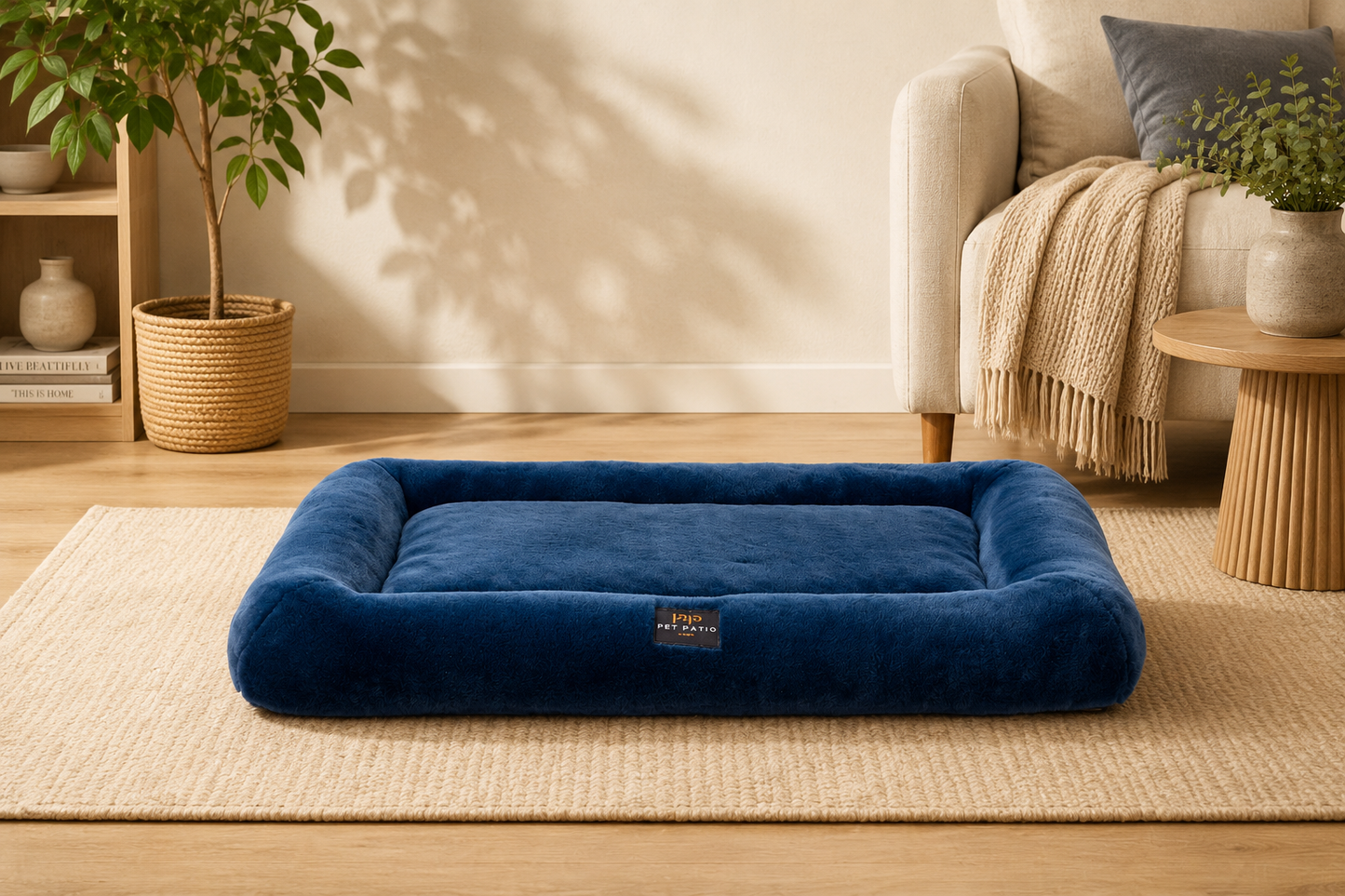 Orthopedic Dog Crate Mat — Handmade in USA, Machine Washable, Earthy Tones, Custom Sizes Available