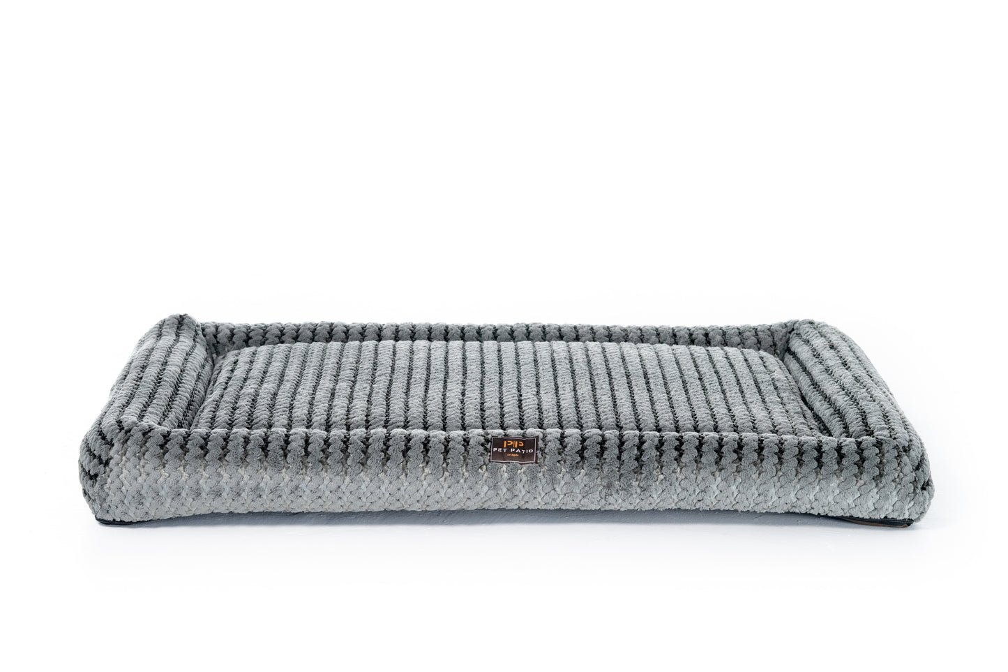 Solid color orthopedic dog bed showing removable washable cover