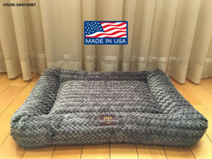 Orthopedic Rectangle Dog Beds - brown