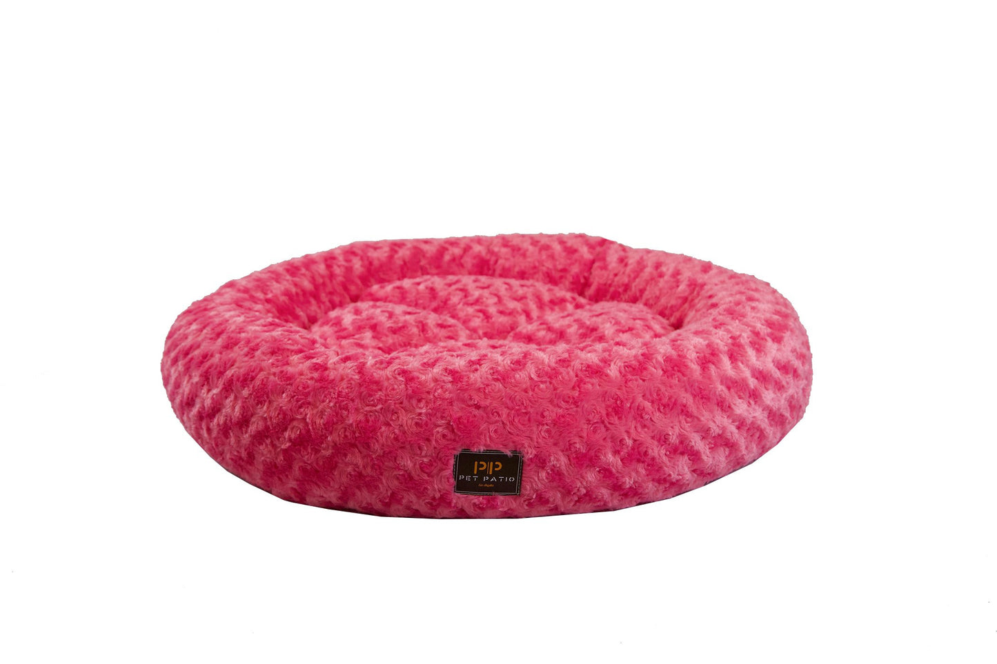 Triangle print round nest dog bed, handmade washable cuddler