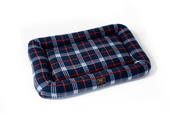Washable Orthopedic Dog Bed Pad Crate Mat - Plaid