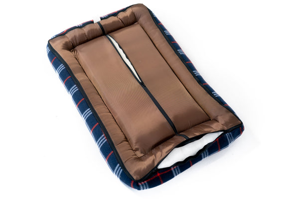 Washable Orthopedic Dog Bed Pad Crate Mat - Plaid