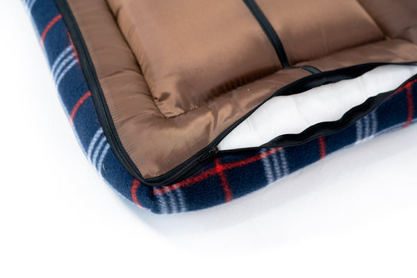 Washable Orthopedic Dog Bed Pad Crate Mat - Plaid