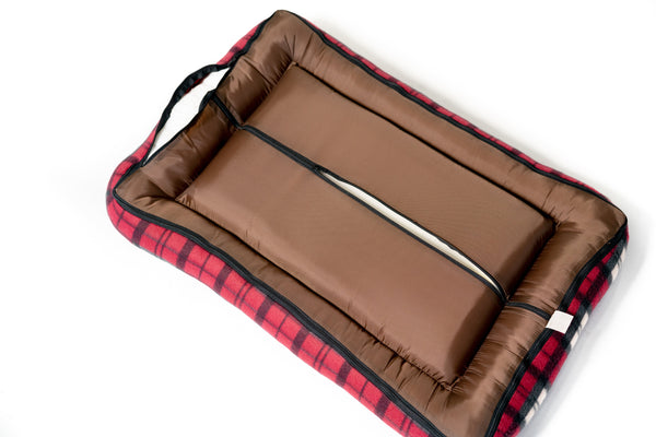 Washable Orthopedic Dog Bed Pad Crate Mat - Plaid