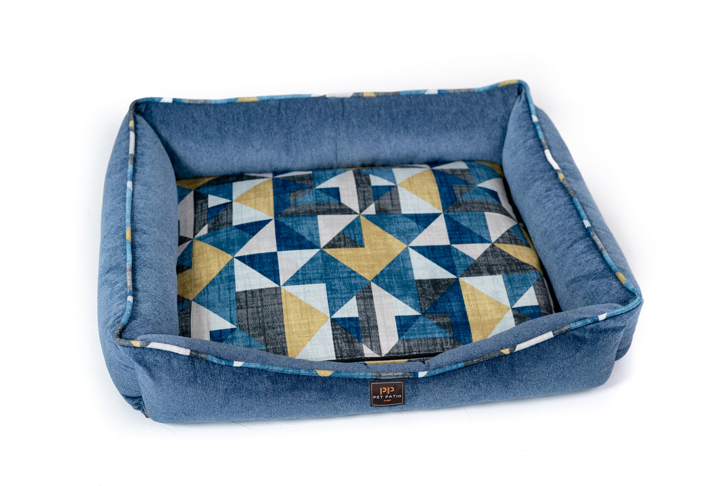 Orthopedic bolster dog bed showing washable removable cover