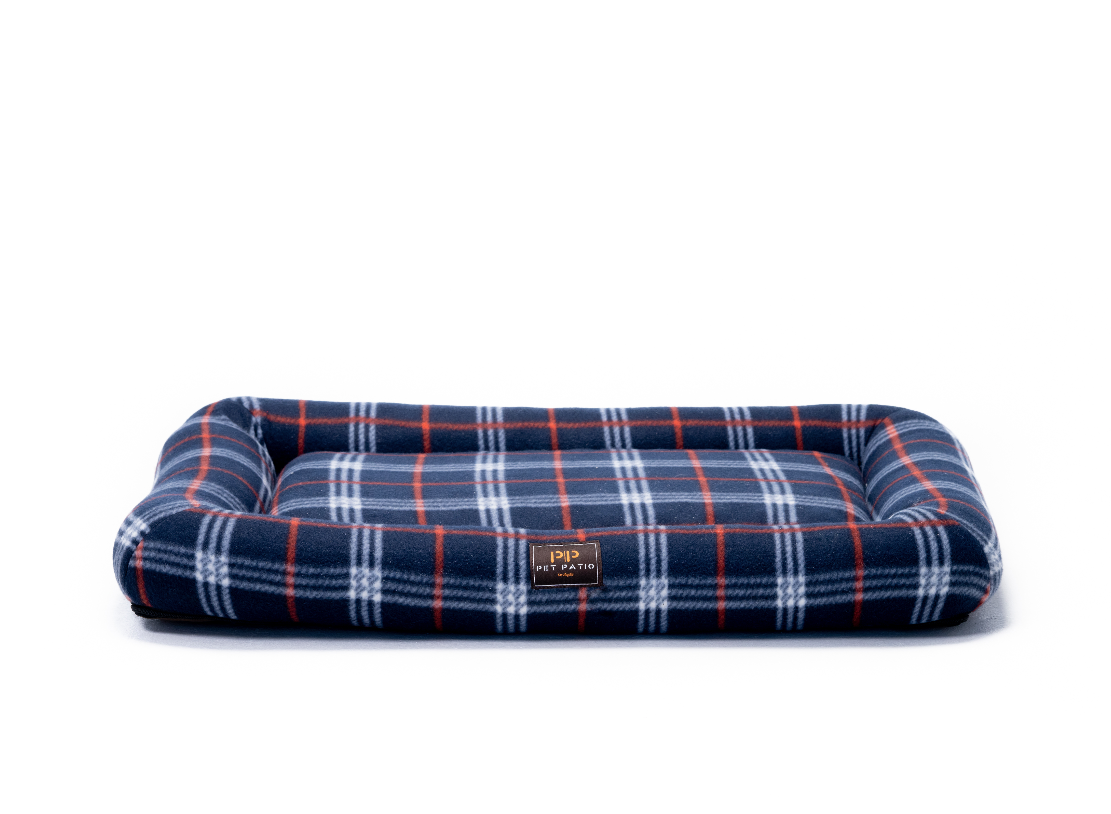 Washable Orthopedic Dog Bed Pad Crate Mat - Plaid