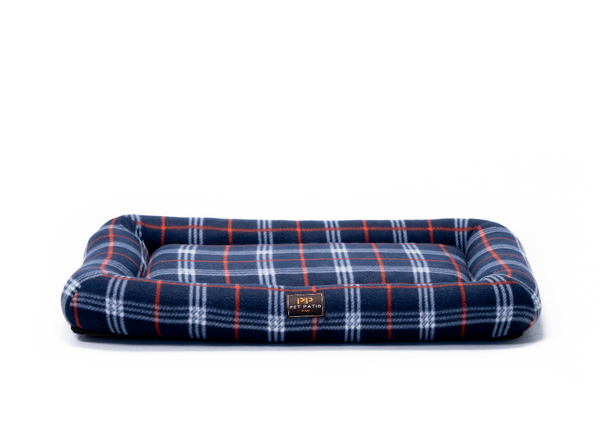 Washable Orthopedic Dog Bed Pad Crate Mat - Plaid
